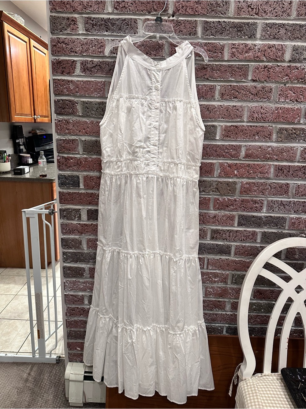 Angela Horton Southampton tiered maxi dress